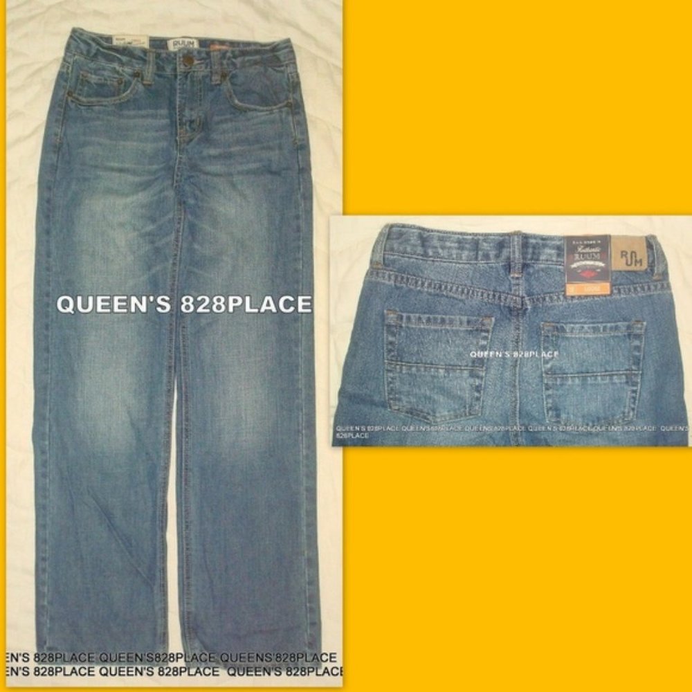 Nwt RUUM Kids Boys Size 10 Blue Jeans loose fit